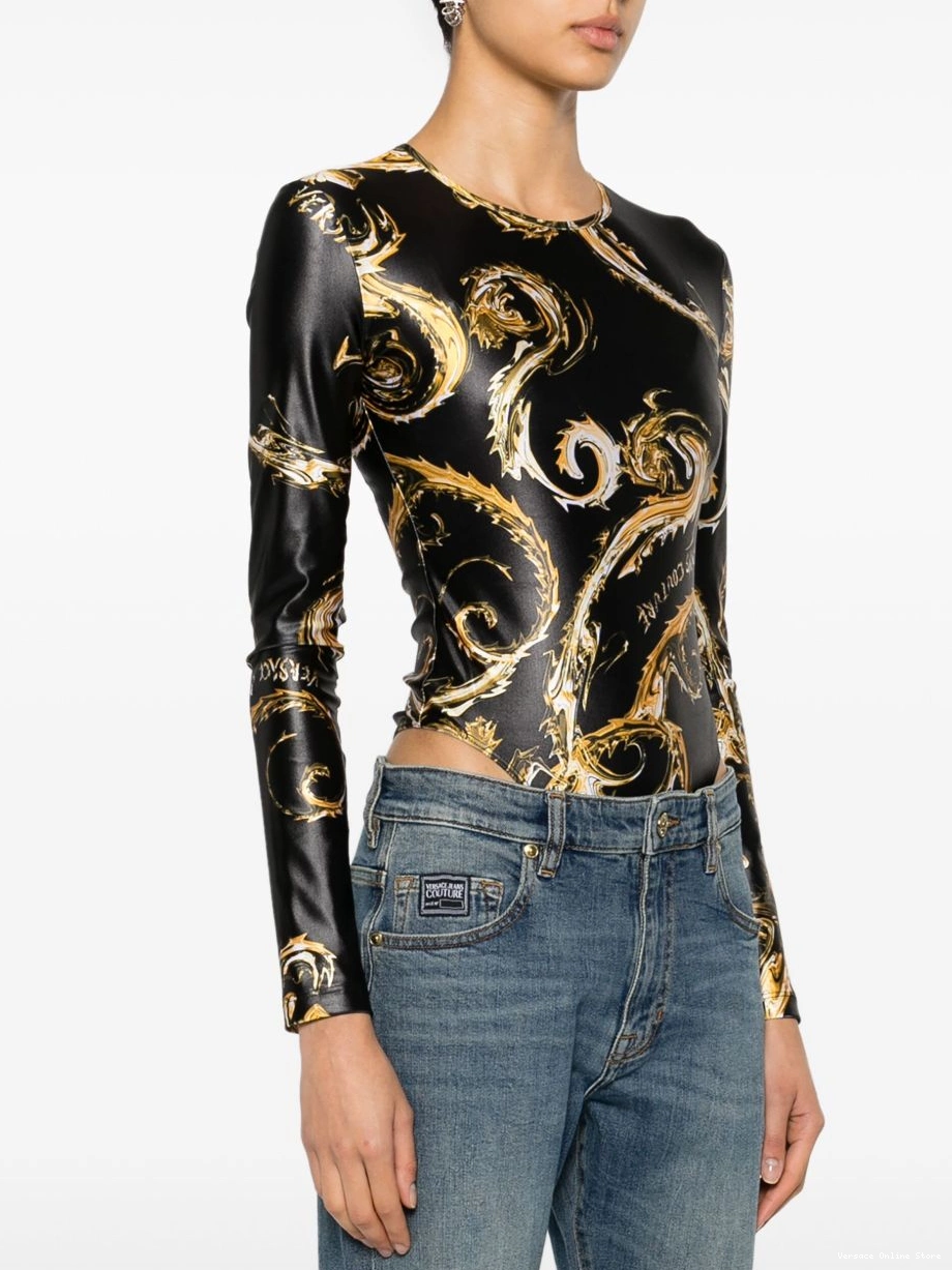 Affordable Jeans Women Versace Chromo Couture Couture bodysuit 0324